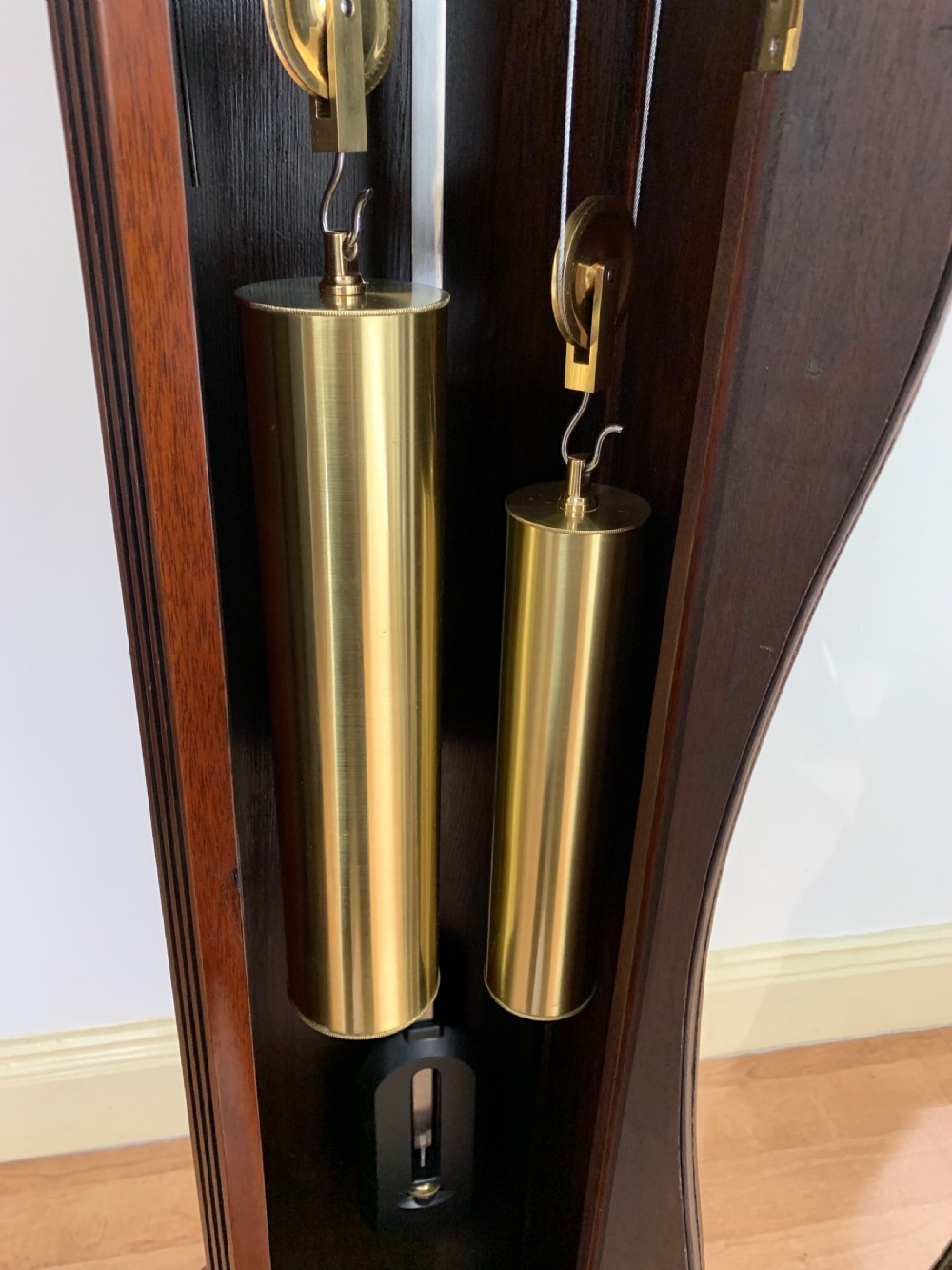 Gillett & Johnston, Westminster Chiming Mahogany Long Case / Grandmother / Grandfather / Regulator Clock C. 1920 View XIV