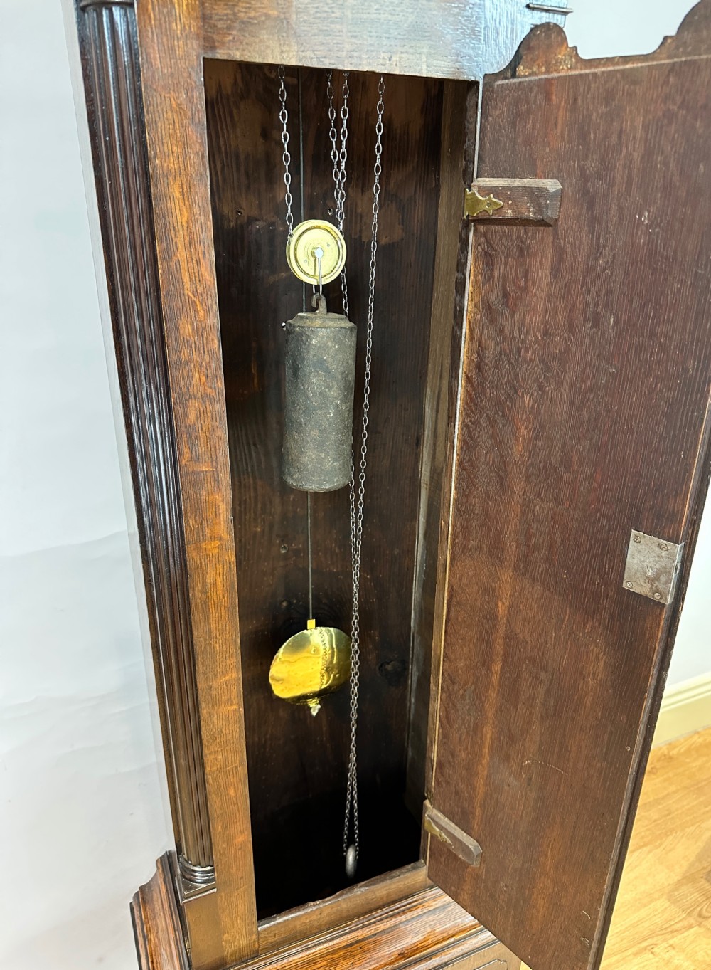 Samuel Hill, Sheffield, Georgian Mahogany Long Case / Grandfather Clock. View IV