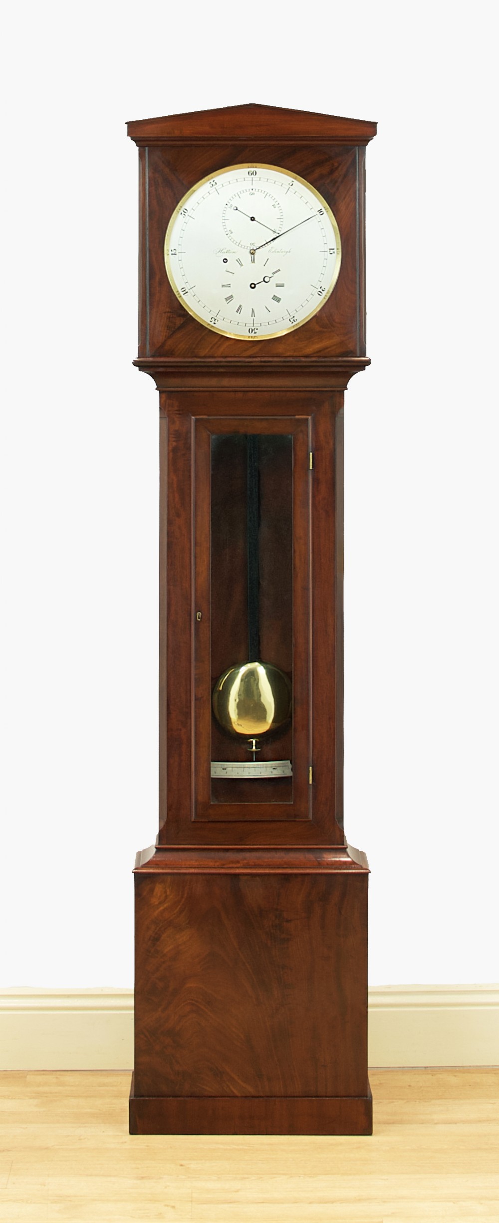 Hutton Edinburgh, Mahogany Regulator / Long Case / Grandfather Clock C. 1860