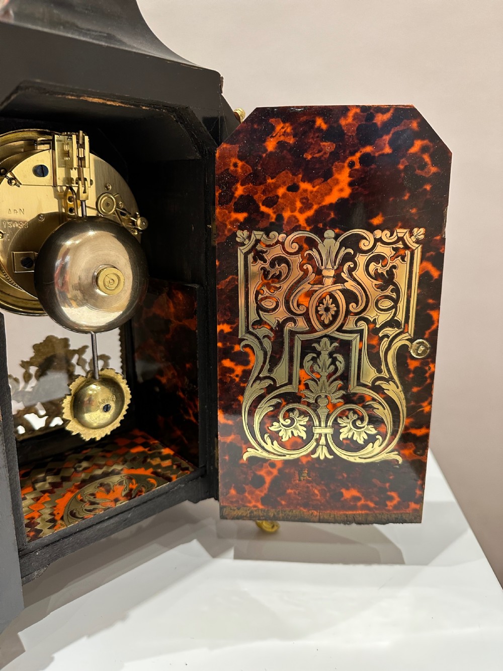 French Boulle Mantel Clock, Circa 1880 View VII