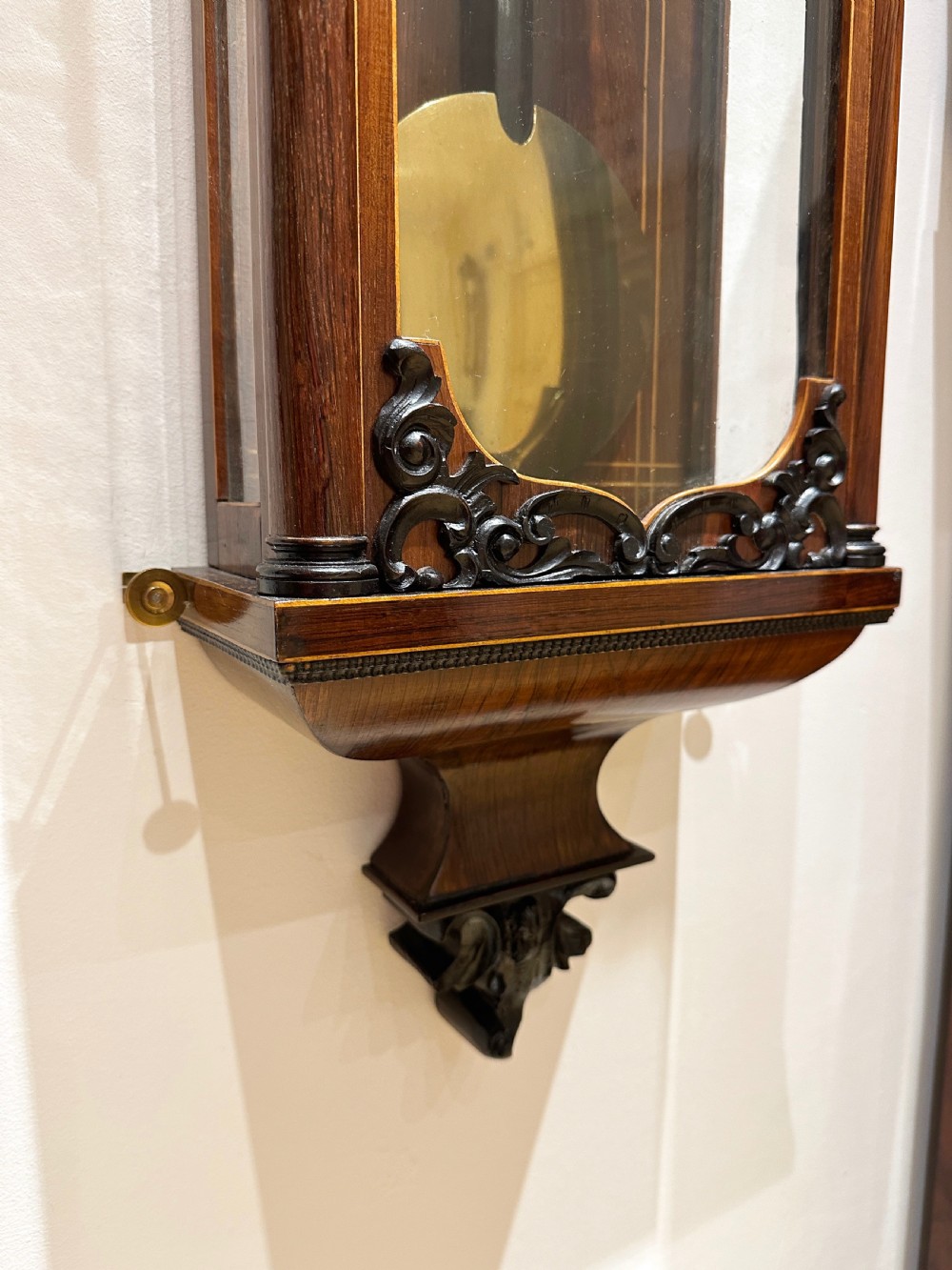 A Biedermeier Grande Sonnerie Vienna Regulator Wall Clock, Circa 1855. View III