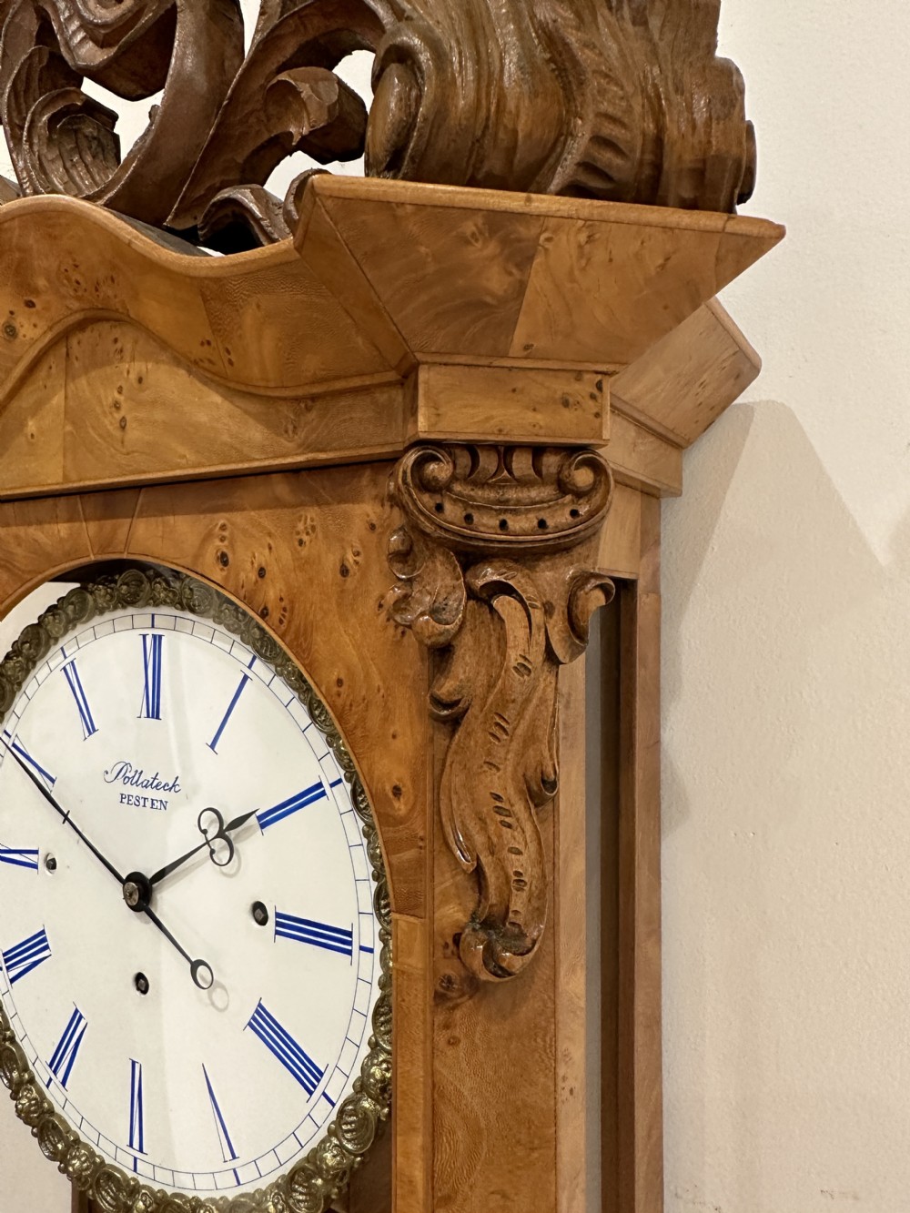 A Biedermeier Grande Sonnerie Vienna Regulator Wall Clock, Circa 1850. View IX
