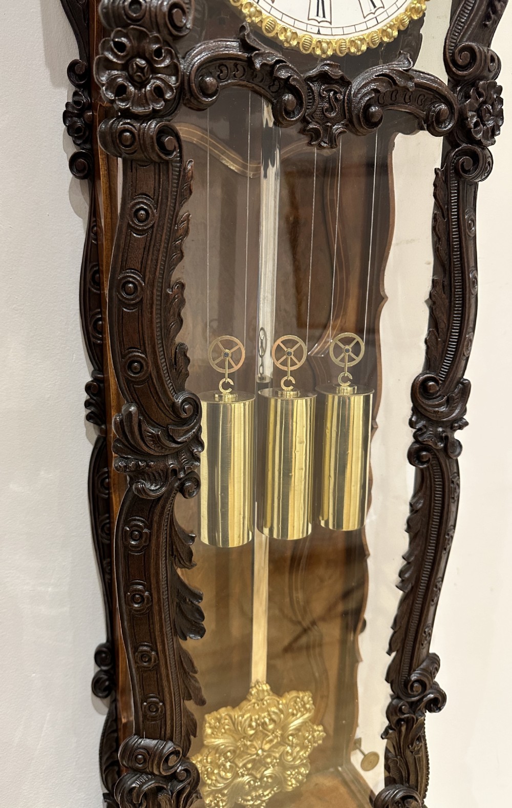 Anton Mayer Grande Sonnerie Vienna Regulator Wall Clock, Circa 1850. View V