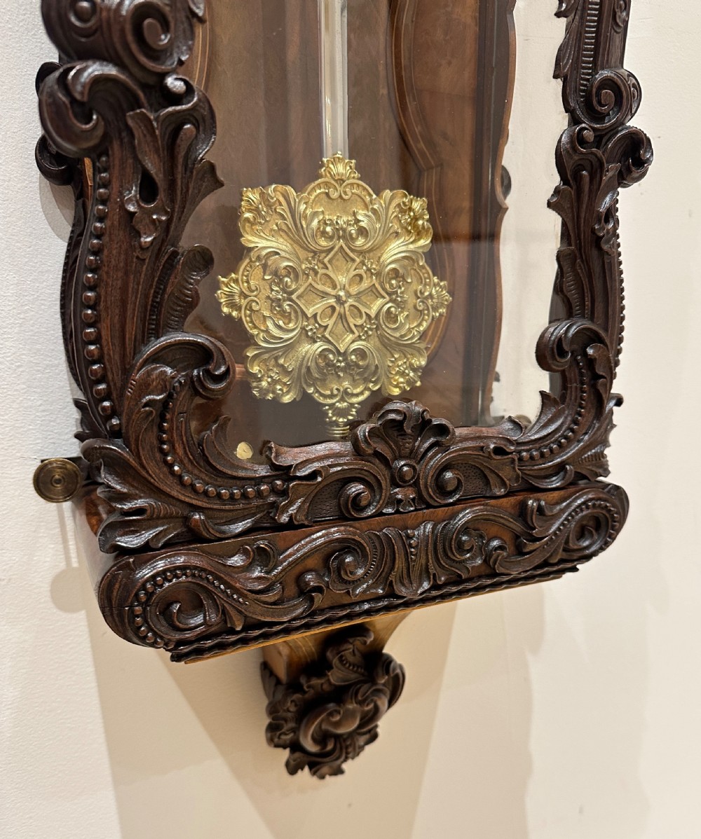 Anton Mayer Grande Sonnerie Vienna Regulator Wall Clock, Circa 1850. View VI