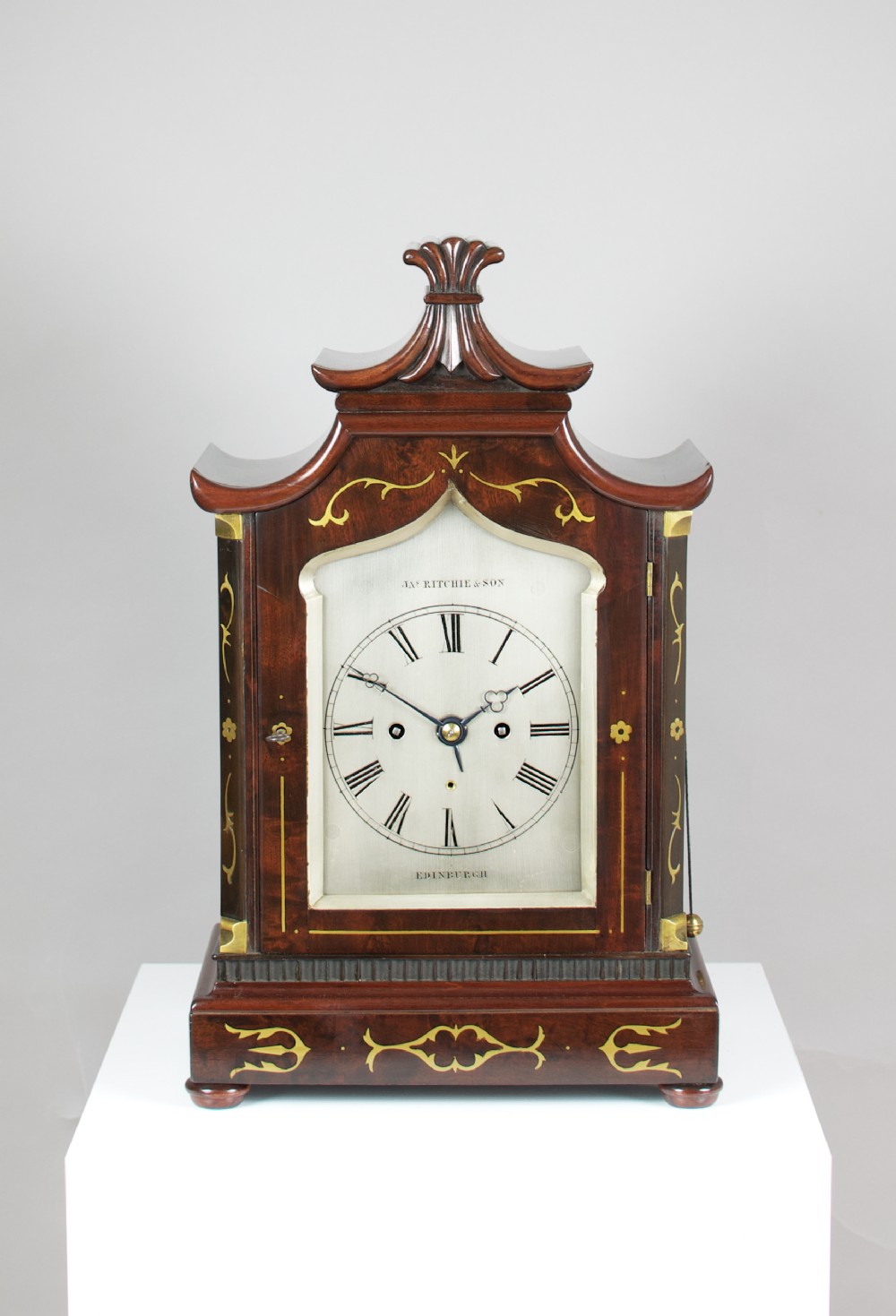 A Fine Quality Bracket / Mantel / Wall Clock By James Ritchie of Edinburgh