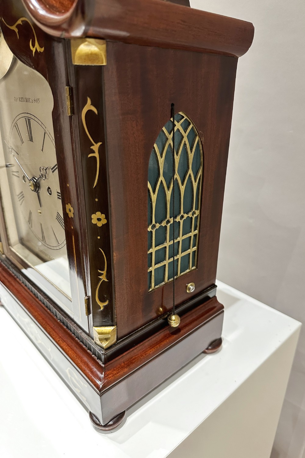 A Fine Quality Bracket / Mantel / Wall Clock By James Ritchie of Edinburgh View IX