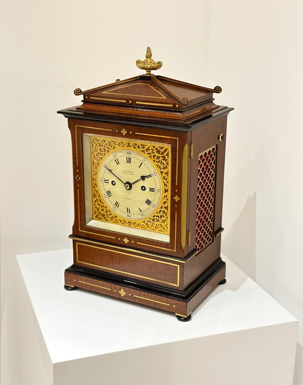 A Fine Quality Mahogany Bracket / Mantel Clock By John Durden, 27 Fenchurch Street, London, C.1870 View II