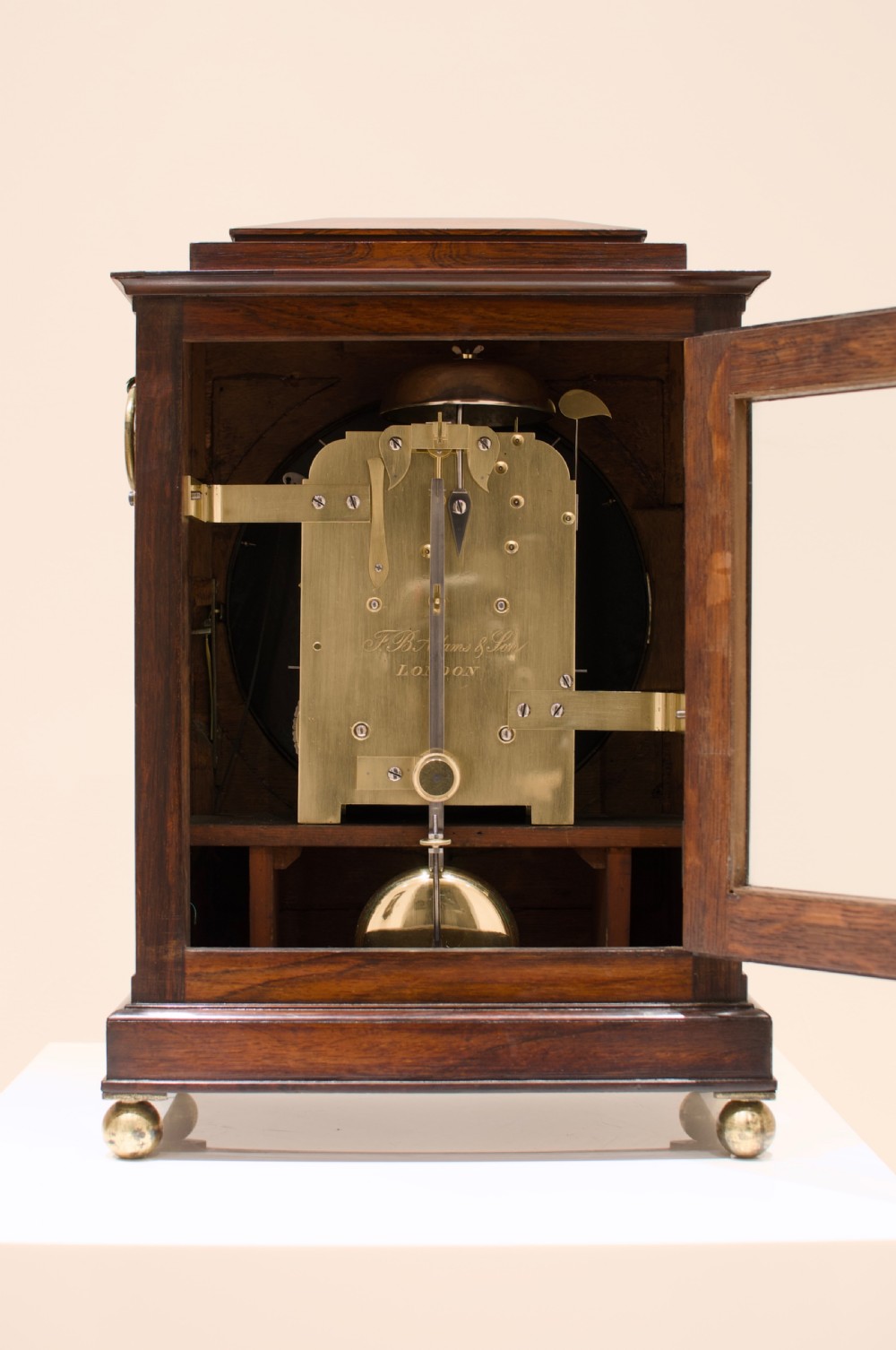 A Regency Bracket Clock By F B Adams Of London, With Wall Bracket. View III