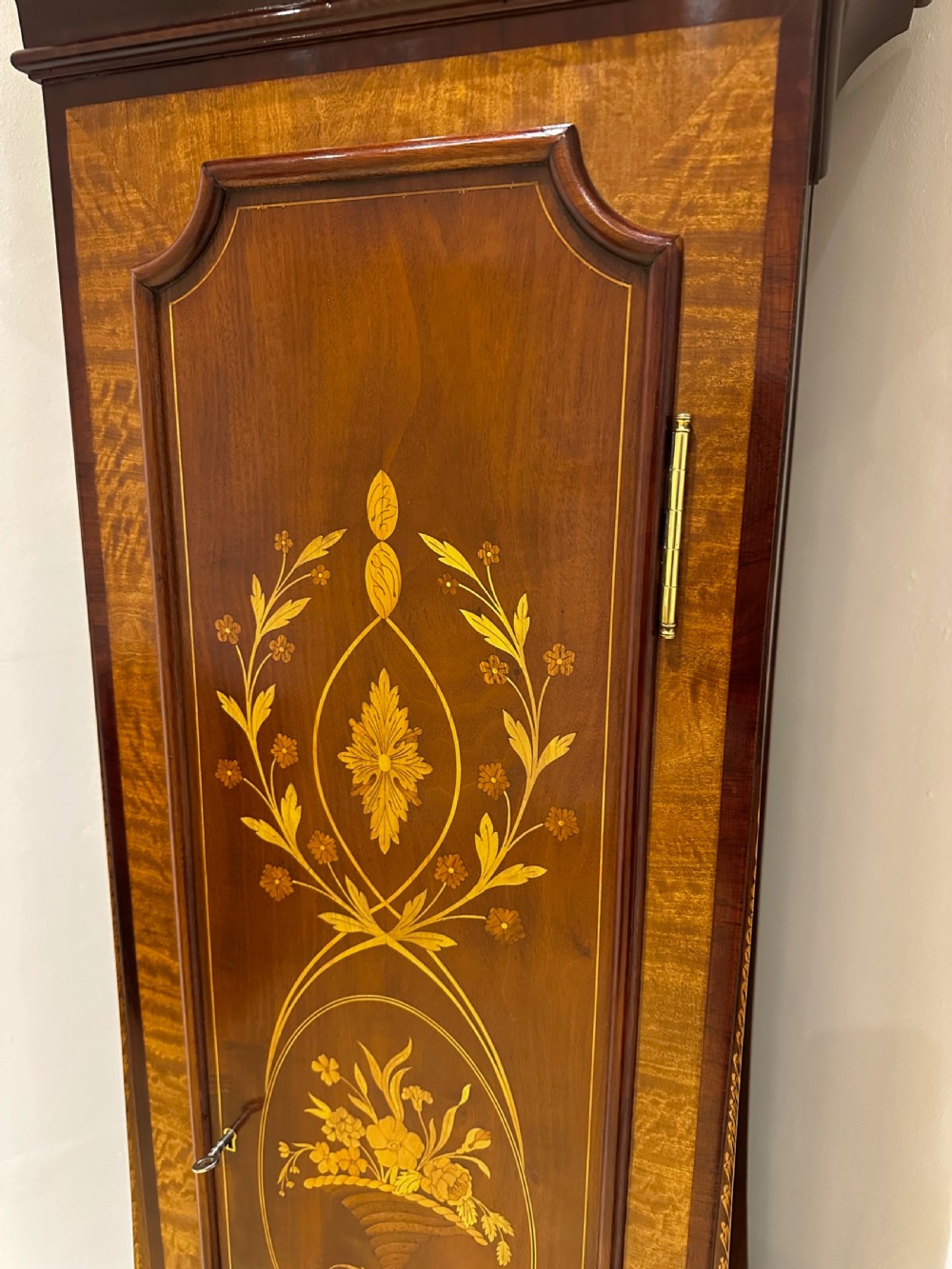 A Quarter Chiming Sheraton Revival Long Case / Longcase / Grandfather Clock By S Smith & Son Of London. View XI