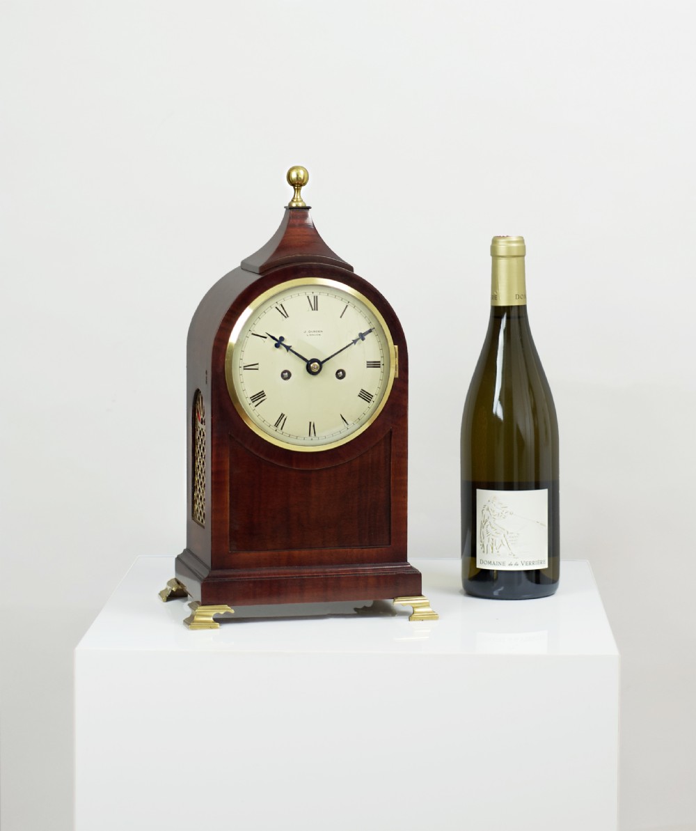 A Small Mahogany Fusee Bracket / Mantel Clock By John Durden, London, C.1875 View II
