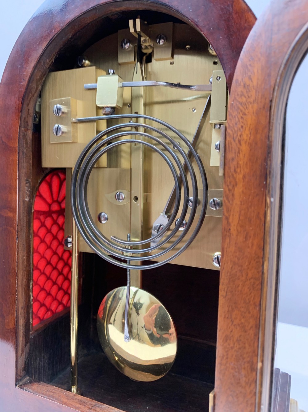 A Small Mahogany Fusee Bracket / Mantel Clock By John Durden, London, C.1875 View V