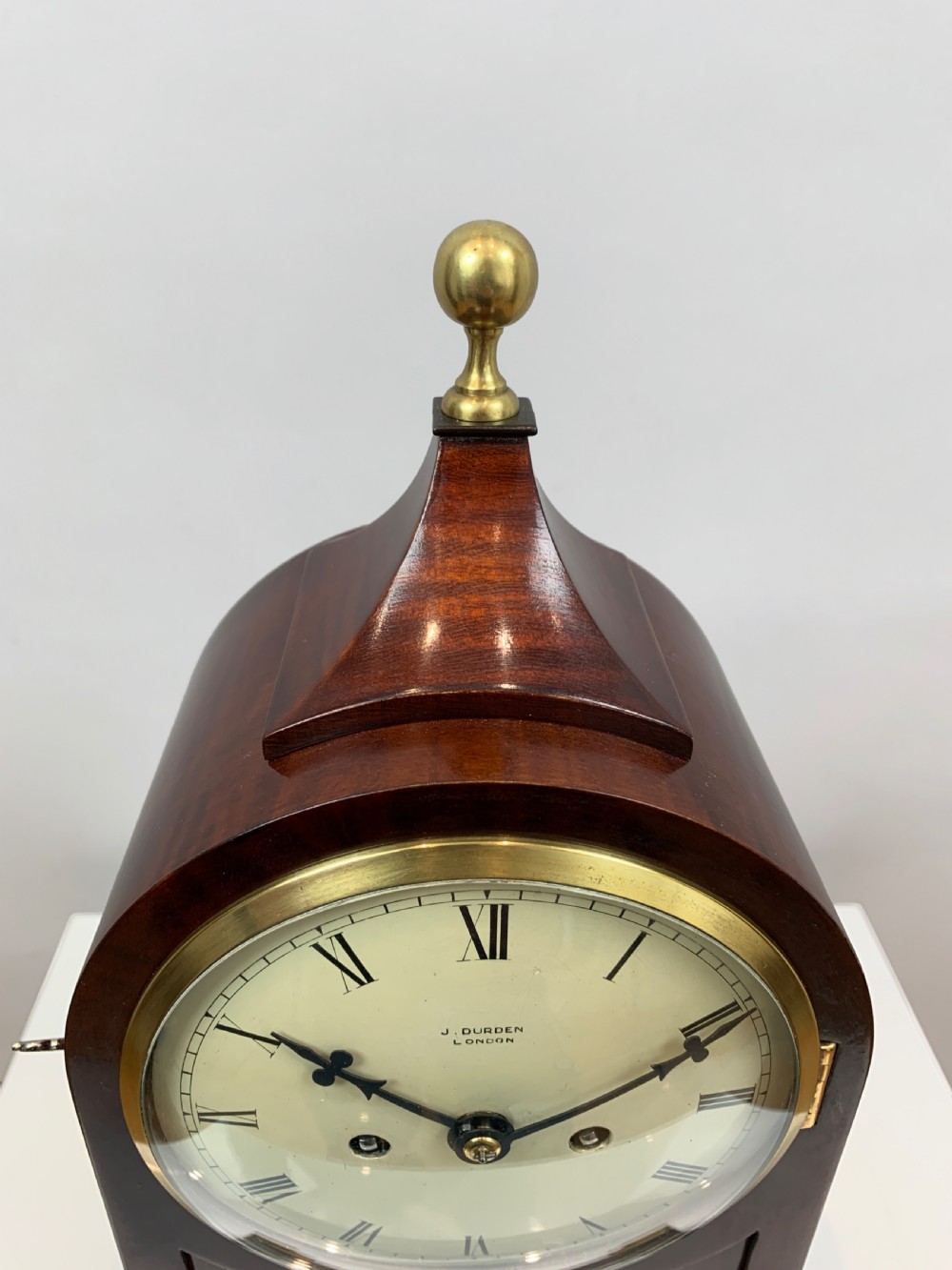 A Small Mahogany Fusee Bracket / Mantel Clock By John Durden, London, C.1875 View XII