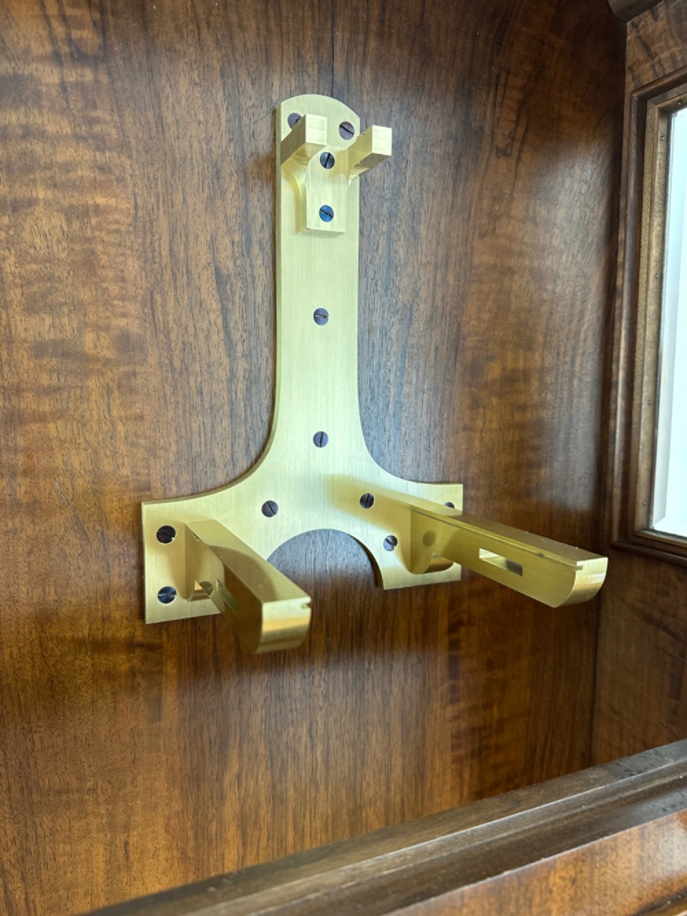 An Edwardian Lenzkirch precision regulator longcase clock housed in a dark walnut case featuring a silvered dial and glazed door revealing a brass pendulum. View VIII