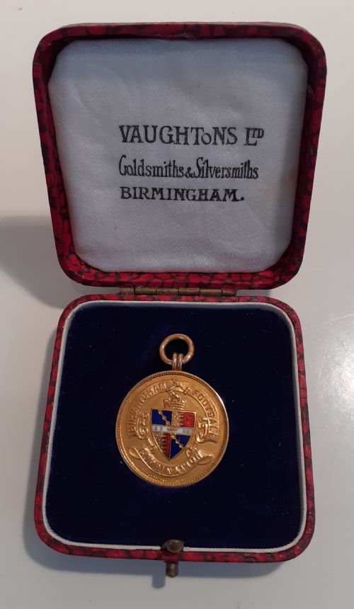 Gold Medal, Birmingham Football Combination, Winner Aston Villa "A" 1935-36