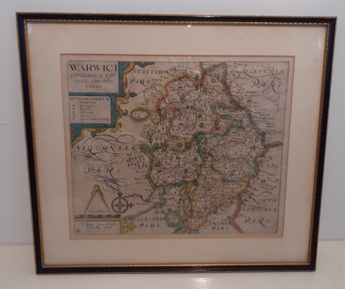 Map of Warwickshire, Published 1637