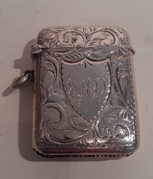 Silver Vesta Case, Hallmarked Chester 1902