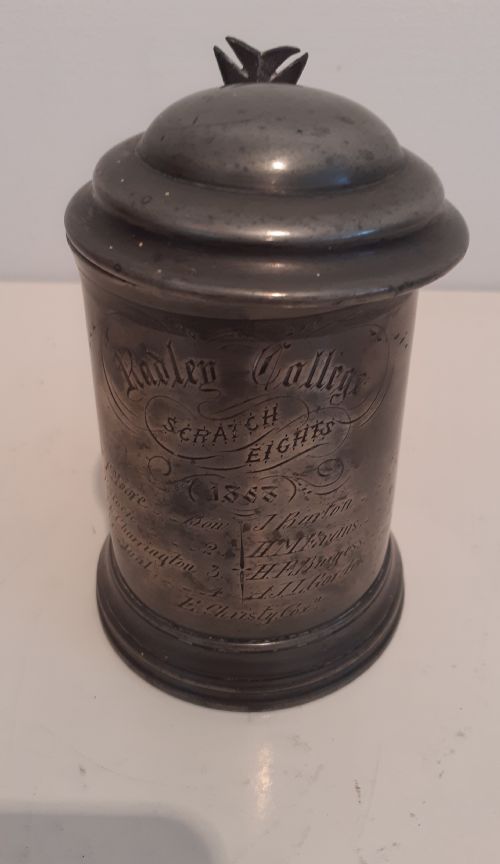 Radley College Scratch Eight, Rowing, Trophy Pewter Tankard, 1867