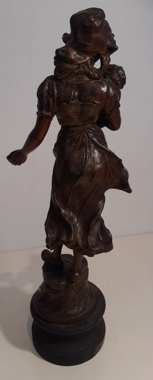 fig 1. Pair of French bronzed Spelter Figurines