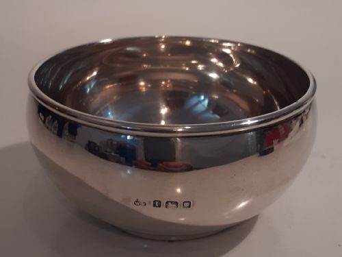 Silver Bowl with Inscription "Elizabeth", London 1926