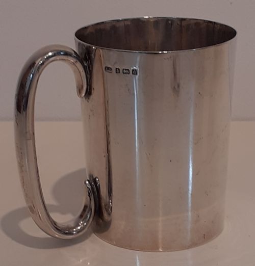 Silver Tankard with Glass Bottom, Birmingham 1903