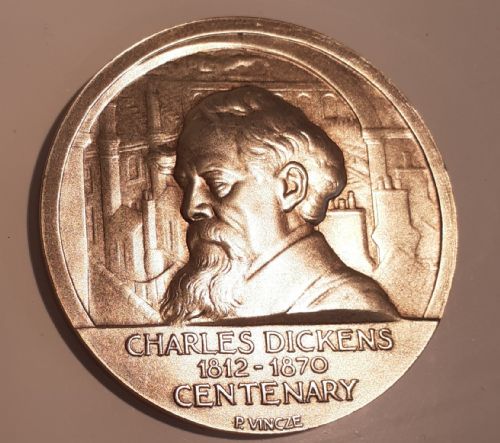 Charles Dickens, Large Silver Centenary Medal 1970