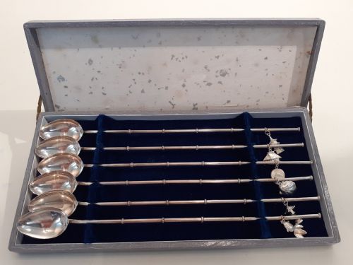 Sterling Silver Cocktail Sticks/straws and Spoons