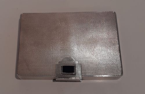 Cohen & Charles, Art Deco Silver Cigarette Case, Hallmarked London 1937