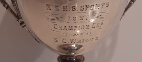 fig 1. Art Nouveau Silver Metal 1887 Champion Cup