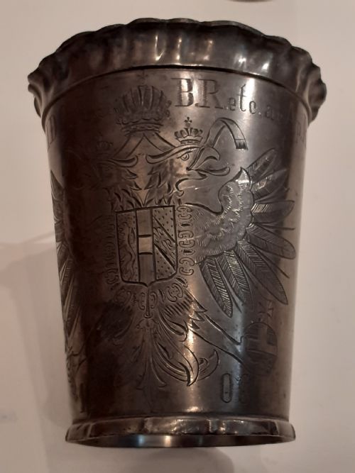 fig 1. Two Emperor Franz Joseph of Austria Foot Wash Beakers,1905 and 1906