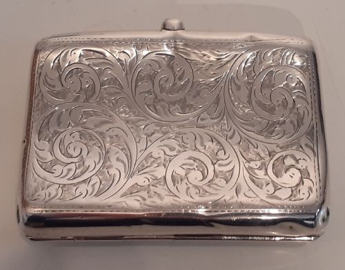 Silver Cigarette Case, Hallmarked Birmingham 1915