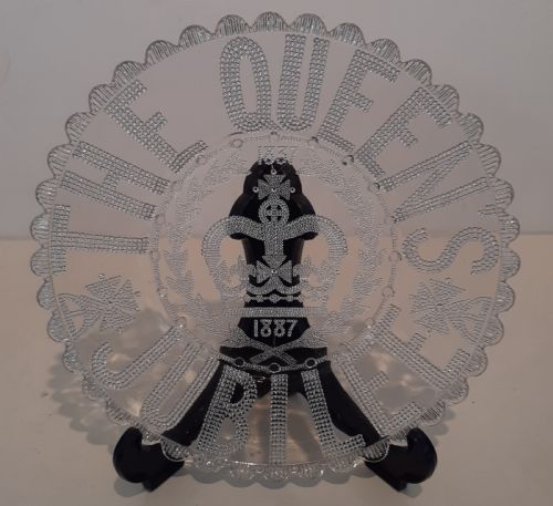Queen Victoria Glass Jubilee Plate, 1887