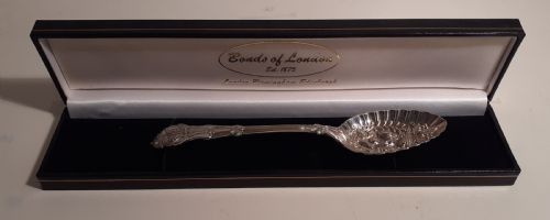 Silver Plated Victorian Berry Spoon, 1878