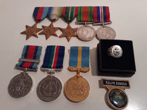 Set of Eight War and Peace Time Medals