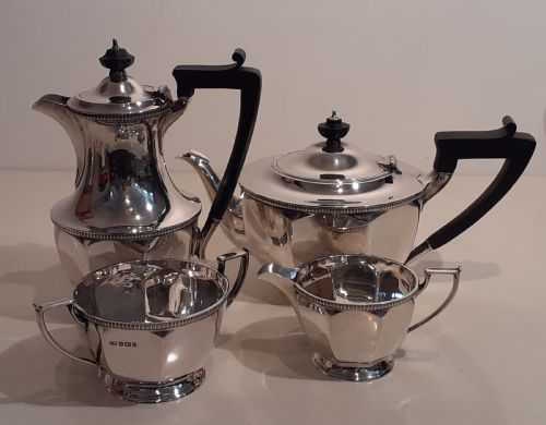 Art Deco Silver Coffee & Tea Set, Hallmarked Sheffield 1931