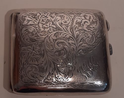 Silver Cigarette Case, Hallmarked Birmingham 1924