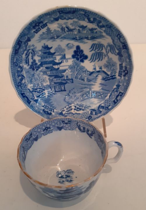 Miles Mason Tea Cup and Saucer, Ca 1810