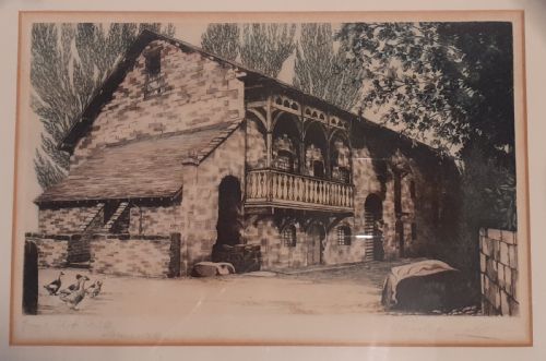 Artist Proof, Original Etching of "Guy's Cliff Mill" in Warwick, Alice Barnwell (1910-1980)