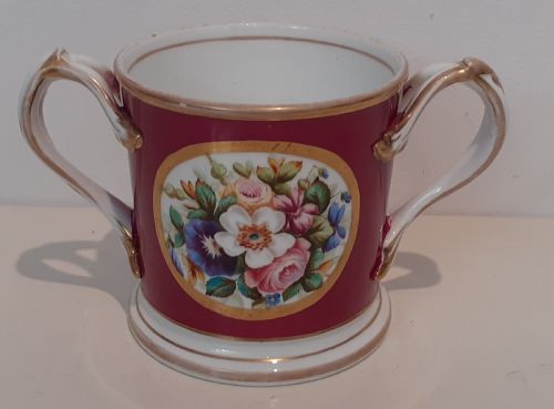 Hand Painted Coalport Love Handle Mug from the 1860/70'S