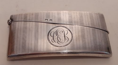 Silver Card Case, Hallmarked 1911