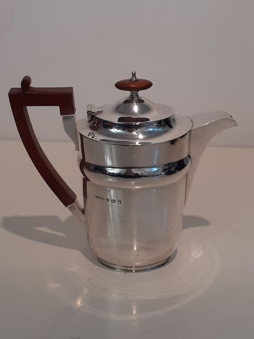 Late Art Deco Silver Lidded Jug