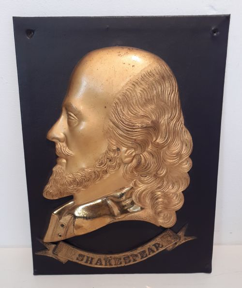 Victorian/edwardian Brass Profile of William Shakespeare
