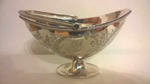 SILVER PEDESTAL SWEET BOWL HALLMARKED 1877 - ADDITIONAL PHOTO 1