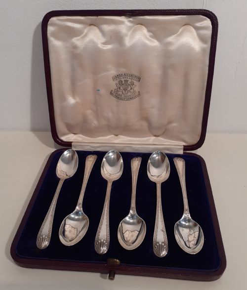 Six Silver Coffee Spoons, London 1886
