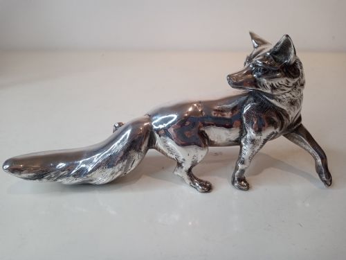Early 1900'S Model of a Silver Plated Fox
