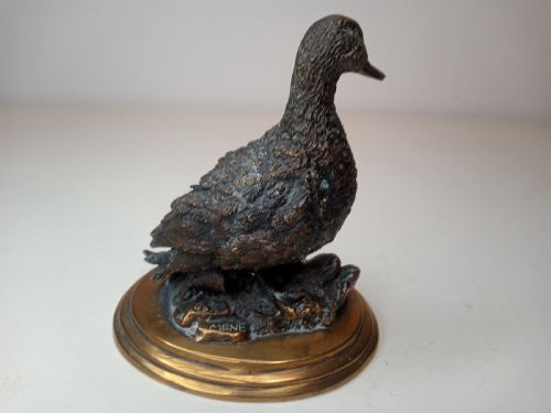 fig 1. Original Bronze of a Duck, signed Mene (1810-1879)