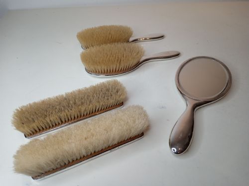 fig 1. Late Art Nouveau Sterling Silver Vanity Set, 1905