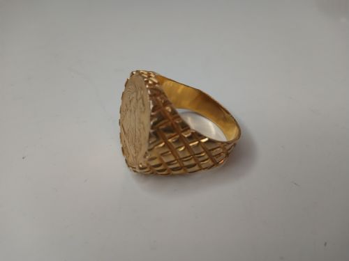 18 Carat Gold Ring with Half Sovereign, 1897