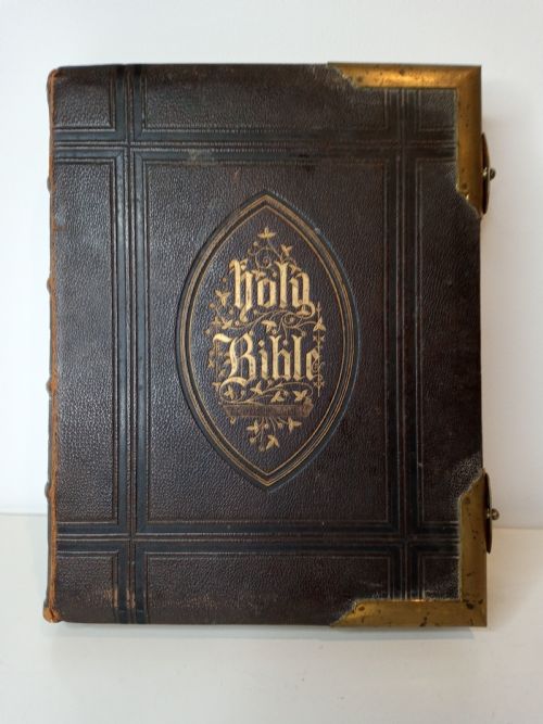 Holy Bible with Brass Clasps, 1874