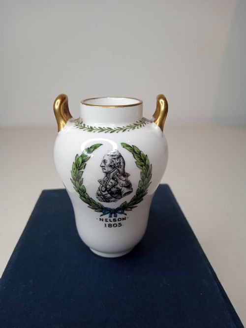 Admiral Nelson Miniature Wedgwood Vase  1905