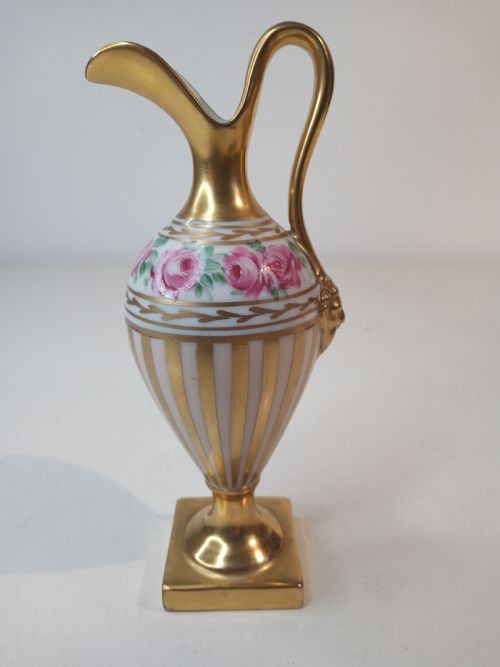 PAIR OF EARLY 1900'S HAND PAINTED JUGVASES - ADDITIONAL PHOTO 4
